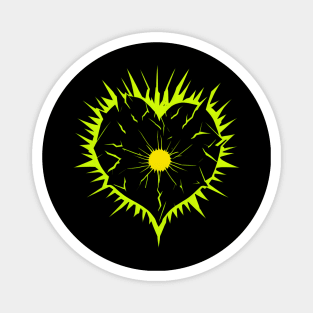 Abstract Minimalist Cool Symbol: Atomic Heart Magnet